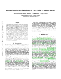 Toward Semantic Scene Understanding for Fine-Grained 3D Modeling of
  Plants