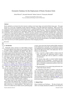 Geometric Guidance for the Deployment of Elastic Geodesic Grids