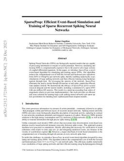 SparseProp: Efficient Event-Based Simulation and Training of Sparse
  Recurrent Spiking Neural Networks