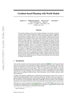 Gradient-based Planning with World Models