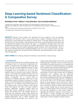 Deep Learning-based Sentiment Classification: A Comparative Survey