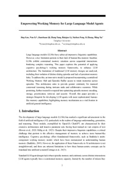 Empowering Working Memory for Large Language Model Agents