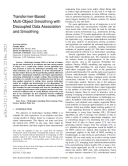 Transformer-Based Multi-Object Smoothing with Decoupled Data Association
  and Smoothing