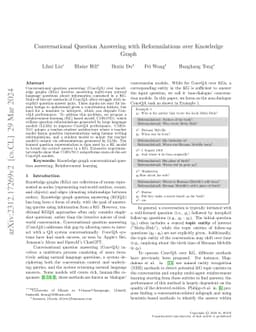 Conversational Question Answering with Reformulations over Knowledge
  Graph