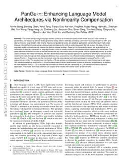 PanGu-$π$: Enhancing Language Model Architectures via Nonlinearity
  Compensation
