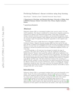 Predicting Parkinson's disease evolution using deep learning