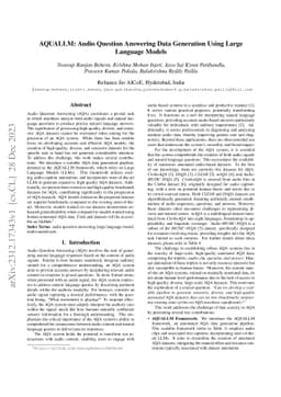 AQUALLM: Audio Question Answering Data Generation Using Large Language
  Models