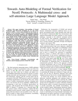 Towards Auto-Modeling of Formal Verification for NextG Protocols: A
  Multimodal cross- and self-attention Large Language Model Approach