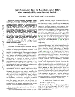 Exact Consistency Tests for Gaussian Mixture Filters using Normalized
  Deviation Squared Statistics