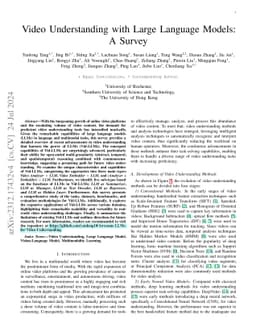 Video Understanding with Large Language Models: A Survey