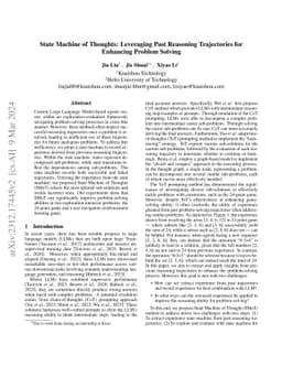 State Machine of Thoughts: Leveraging Past Reasoning Trajectories for
  Enhancing Problem Solving