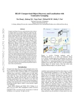 HEAP: Unsupervised Object Discovery and Localization with Contrastive
  Grouping