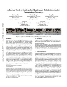 Adaptive Control Strategy for Quadruped Robots in Actuator Degradation
  Scenarios