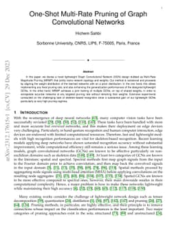 One-Shot Multi-Rate Pruning of Graph Convolutional Networks
