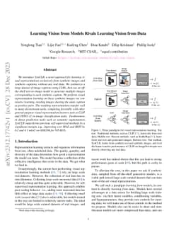 Learning Vision from Models Rivals Learning Vision from Data