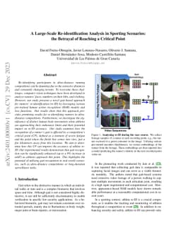 A Large-Scale Re-identification Analysis in Sporting Scenarios: the
  Betrayal of Reaching a Critical Point
