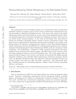 Fairness-Enhancing Vehicle Rebalancing in the Ride-hailing System