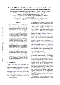 ReasoningLM: Enabling Structural Subgraph Reasoning in Pre-trained
  Language Models for Question Answering over Knowledge Graph