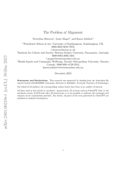 The Problem of Alignment