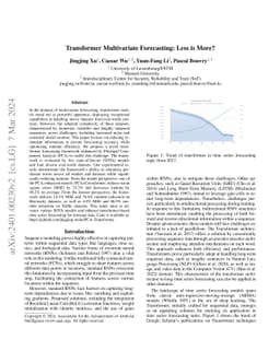Transformer Multivariate Forecasting: Less is More?