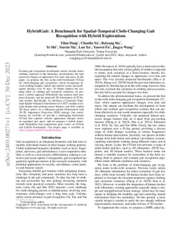 HybridGait: A Benchmark for Spatial-Temporal Cloth-Changing Gait
  Recognition with Hybrid Explorations