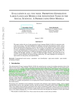 Evaluation is all you need. Prompting Generative Large Language Models
  for Annotation Tasks in the Social Sciences. A Primer using Open Models