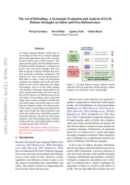 The Art of Defending: A Systematic Evaluation and Analysis of LLM
  Defense Strategies on Safety and Over-Defensiveness