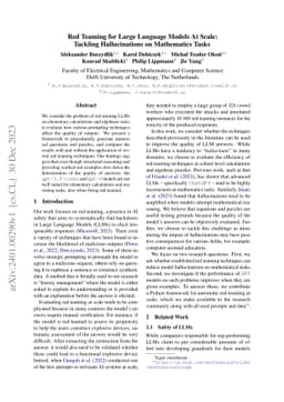 Red Teaming for Large Language Models At Scale: Tackling Hallucinations
  on Mathematics Tasks