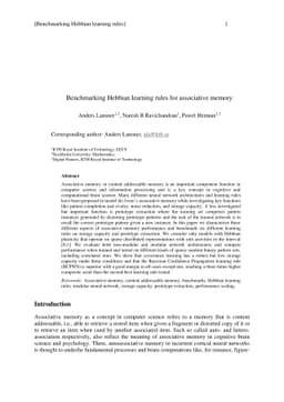 Benchmarking Hebbian learning rules for associative memory