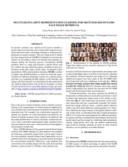 Multi-Granularity Representation Learning for Sketch-based Dynamic Face
  Image Retrieval