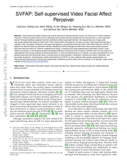 SVFAP: Self-supervised Video Facial Affect Perceiver