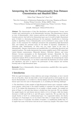 Interpreting the Curse of Dimensionality from Distance Concentration and Manifold Effect