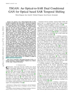 TSGAN: An Optical-to-SAR Dual Conditional GAN for Optical based SAR
  Temporal Shifting