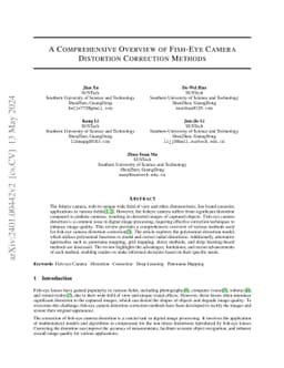 A Comprehensive Overview of Fish-Eye Camera Distortion Correction
  Methods
