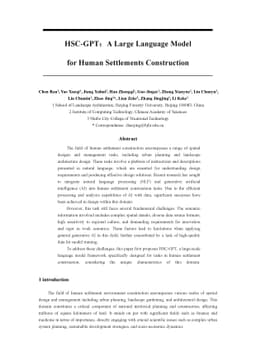 HSC-GPT: A Large Language Model for Human Settlements Construction