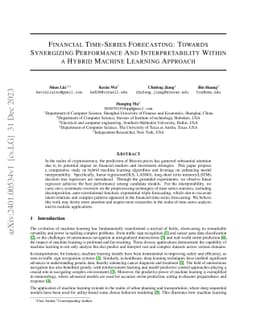 Financial Time-Series Forecasting: Towards Synergizing Performance And
  Interpretability Within a Hybrid Machine Learning Approach