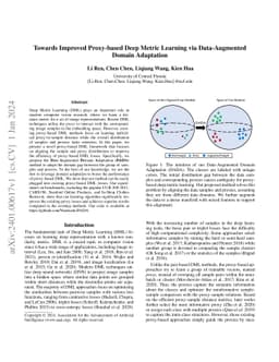 Towards Improved Proxy-based Deep Metric Learning via Data-Augmented
  Domain Adaptation