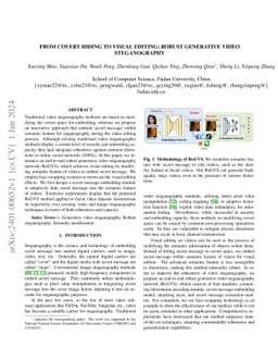 From Covert Hiding to Visual Editing: Robust Generative Video
  Steganography