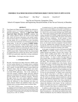 Credible Teacher for Semi-Supervised Object Detection in Open Scene