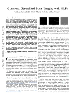 GLIMPSE: Generalized Local Imaging with MLPs