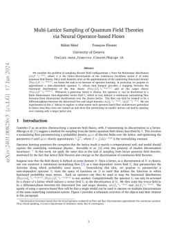 Multi-Lattice Sampling of Quantum Field Theories via Neural
  Operator-based Flows