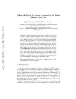 Balanced Graph Structure Information for Brain Disease Detection