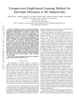 Unsupervised Graph-based Learning Method for Sub-band Allocation in 6G
  Subnetworks