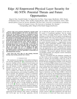 Edge AI Empowered Physical Layer Security for 6G NTN: Potential Threats
  and Future Opportunities