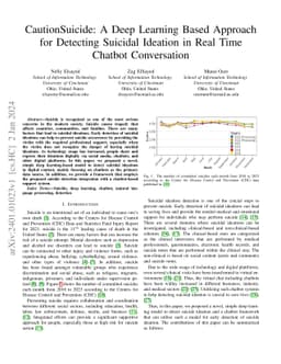 CautionSuicide: A Deep Learning Based Approach for Detecting Suicidal
  Ideation in Real Time Chatbot Conversation