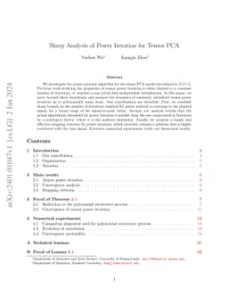 Sharp Analysis of Power Iteration for Tensor PCA