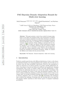 PAC-Bayesian Domain Adaptation Bounds for Multi-view learning