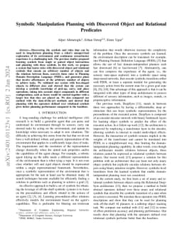 Symbolic Manipulation Planning with Discovered Object and Relational
  Predicates