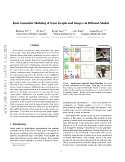 Joint Generative Modeling of Scene Graphs and Images via Diffusion
  Models