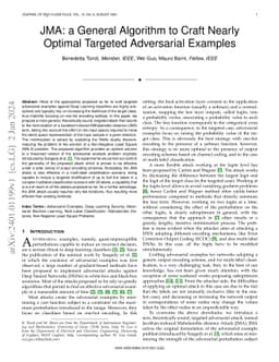 JMA: a General Algorithm to Craft Nearly Optimal Targeted Adversarial
  Example